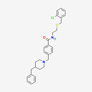 4-[(4-benzylpiperidin-1-yl)methyl]-N-{2-[(2-chlorobenzyl)sulfanyl]ethyl}benzamide