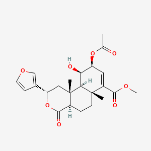 (3S,4aR,4bR,5R,6S,8aR,10aR)-6-Acetoxy-3-furan-3-yl-5-hydroxy-4a,8a-dimethyl-1-oxo-3,4,4a,4b,5,6,8a,9,10,10a-decahydro-1H-2-oxa-phenanthrene-8-carboxylic acid methyl ester