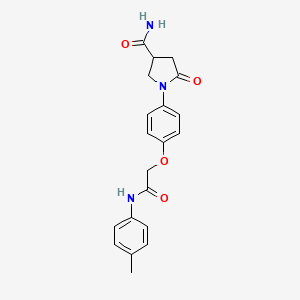 1-(4-{2-[(4-Methylphenyl)amino]-2-oxoethoxy}phenyl)-5-oxopyrrolidine-3-carboxamide