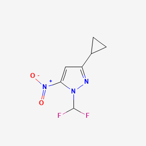 3-cyclopropyl-1-(difluoromethyl)-5-nitro-1H-pyrazole