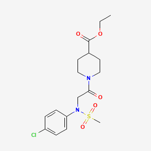 ethyl 1-[N-(4-chlorophenyl)-N-(methylsulfonyl)glycyl]piperidine-4-carboxylate