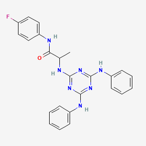 N~2~-[4,6-bis(phenylamino)-1,3,5-triazin-2-yl]-N-(4-fluorophenyl)alaninamide