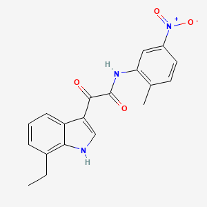 molecular formula C19H17N3O4 B12472433 2-(7-ethyl-1H-indol-3-yl)-N-(2-methyl-5-nitrophenyl)-2-oxoacetamide 