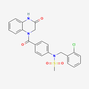 N-(2-chlorobenzyl)-N-{4-[(3-oxo-3,4-dihydroquinoxalin-1(2H)-yl)carbonyl]phenyl}methanesulfonamide