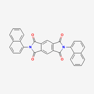 molecular formula C30H16N2O4 B12472445 2,6-di(naphthalen-1-yl)pyrrolo[3,4-f]isoindole-1,3,5,7(2H,6H)-tetrone 