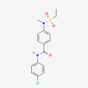 N-(4-chlorophenyl)-4-[(ethylsulfonyl)(methyl)amino]benzamide