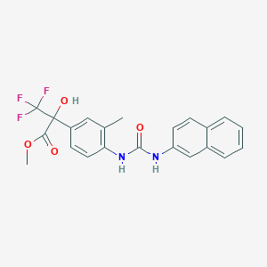 Methyl 3,3,3-trifluoro-2-hydroxy-2-{3-methyl-4-[(naphthalen-2-ylcarbamoyl)amino]phenyl}propanoate