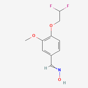 molecular formula C10H11F2NO3 B12472474 (E)-4-(2,2-difluoroethoxy)-3-methoxybenzaldehyde oxime 