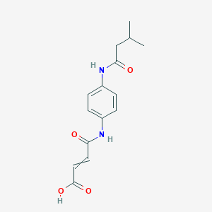 molecular formula C15H18N2O4 B12472526 4-[4-(3-Methylbutanoylamino)anilino]-4-oxobut-2-enoic acid 