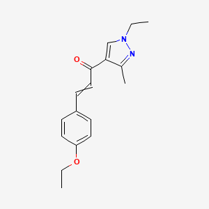 molecular formula C17H20N2O2 B12472527 (2E)-3-(4-ethoxyphenyl)-1-(1-ethyl-3-methylpyrazol-4-yl)prop-2-en-1-one 