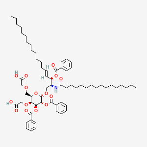 molecular formula C65H93NO15 B1247255 2-[[(2R,3S,4S,5R,6S)-4,5-dibenzoyloxy-6-[(E,2S,3R)-3-benzoyloxy-2-(hexadecanoylamino)octadec-4-enoxy]-3-(carboxymethoxy)oxan-2-yl]methoxy]acetic acid 
