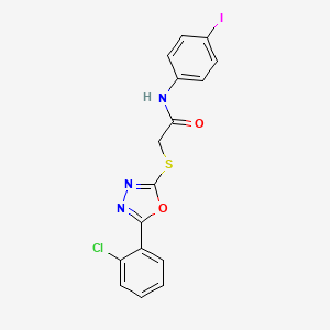 2-{[5-(2-chlorophenyl)-1,3,4-oxadiazol-2-yl]sulfanyl}-N-(4-iodophenyl)acetamide