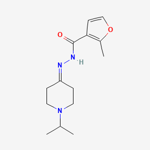 2-methyl-N'-[1-(propan-2-yl)piperidin-4-ylidene]furan-3-carbohydrazide