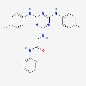 N~2~-{4,6-bis[(4-fluorophenyl)amino]-1,3,5-triazin-2-yl}-N-phenylglycinamide