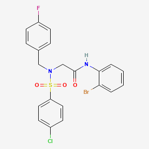 N-(2-bromophenyl)-N~2~-[(4-chlorophenyl)sulfonyl]-N~2~-(4-fluorobenzyl)glycinamide