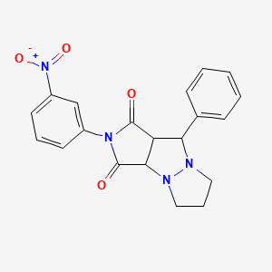 2-(3-nitrophenyl)-9-phenyltetrahydro-5H-pyrazolo[1,2-a]pyrrolo[3,4-c]pyrazole-1,3(2H,3aH)-dione