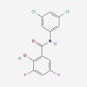 N-(3,5-dichlorophenyl)-2-hydroxy-3,5-diiodobenzamide