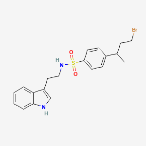 molecular formula C20H23BrN2O2S B12472659 4-(4-bromobutan-2-yl)-N-[2-(1H-indol-3-yl)ethyl]benzenesulfonamide 