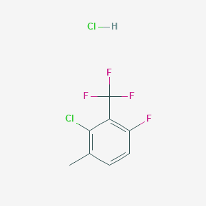 molecular formula C8H6Cl2F4 B12472660 2-Chloro-4-fluoro-1-methyl-3-(trifluoromethyl)benzene hydrochloride 