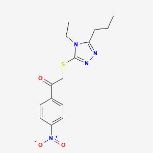 2-[(4-Ethyl-5-propyl-1,2,4-triazol-3-yl)sulfanyl]-1-(4-nitrophenyl)ethanone