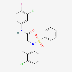 N-(3-chloro-4-fluorophenyl)-N~2~-(3-chloro-2-methylphenyl)-N~2~-(phenylsulfonyl)glycinamide