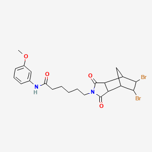 6-(5,6-dibromo-1,3-dioxooctahydro-2H-4,7-methanoisoindol-2-yl)-N-(3-methoxyphenyl)hexanamide