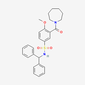 3-(azepan-1-ylcarbonyl)-N-(diphenylmethyl)-4-methoxybenzenesulfonamide