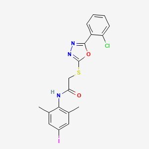 2-{[5-(2-chlorophenyl)-1,3,4-oxadiazol-2-yl]sulfanyl}-N-(4-iodo-2,6-dimethylphenyl)acetamide