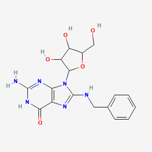 2-amino-8-(benzylamino)-9-pentofuranosyl-1,9-dihydro-6H-purin-6-one