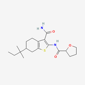 N-[3-carbamoyl-6-(2-methylbutan-2-yl)-4,5,6,7-tetrahydro-1-benzothiophen-2-yl]tetrahydrofuran-2-carboxamide