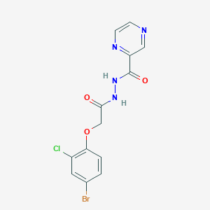 N'-[2-(4-bromo-2-chlorophenoxy)acetyl]pyrazine-2-carbohydrazide