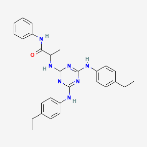 N~2~-{4,6-bis[(4-ethylphenyl)amino]-1,3,5-triazin-2-yl}-N-phenylalaninamide