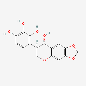 molecular formula C16H14O7 B1247275 球花醇A 