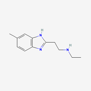 molecular formula C12H17N3 B12472752 N-Ethyl-N-[2-(5-methyl-1H-benzimidazol-2-YL)ethyl]amine 