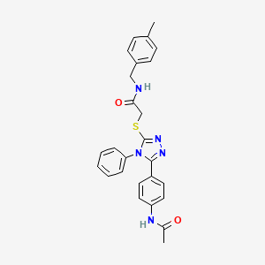 2-({5-[4-(acetylamino)phenyl]-4-phenyl-4H-1,2,4-triazol-3-yl}sulfanyl)-N-(4-methylbenzyl)acetamide