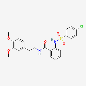 2-{[(4-chlorophenyl)sulfonyl]amino}-N-[2-(3,4-dimethoxyphenyl)ethyl]benzamide