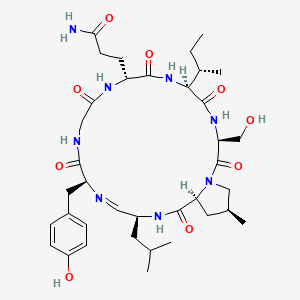 molecular formula C37H56N8O9 B1247277 Nostocyclopeptide A1 