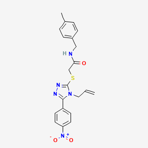 N-(4-methylbenzyl)-2-{[5-(4-nitrophenyl)-4-(prop-2-en-1-yl)-4H-1,2,4-triazol-3-yl]sulfanyl}acetamide