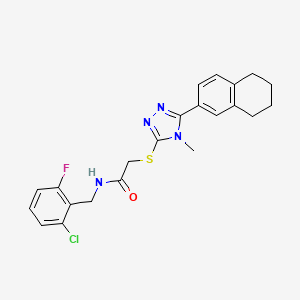 N-(2-chloro-6-fluorobenzyl)-2-{[4-methyl-5-(5,6,7,8-tetrahydronaphthalen-2-yl)-4H-1,2,4-triazol-3-yl]sulfanyl}acetamide