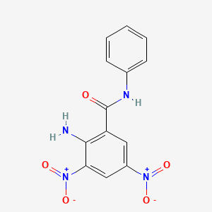 molecular formula C13H10N4O5 B12472815 2-amino-3,5-dinitro-N-phenylbenzamide 