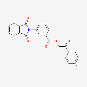 2-(4-fluorophenyl)-2-oxoethyl 3-(1,3-dioxo-1,3,3a,4,7,7a-hexahydro-2H-isoindol-2-yl)benzoate