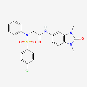 N~2~-[(4-chlorophenyl)sulfonyl]-N-(1,3-dimethyl-2-oxo-2,3-dihydro-1H-benzimidazol-5-yl)-N~2~-phenylglycinamide