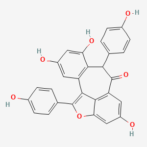 4,6,12-Trihydroxy-8,16-bis(4-hydroxyphenyl)-15-oxatetracyclo[8.6.1.02,7.014,17]heptadeca-1(16),2(7),3,5,10(17),11,13-heptaen-9-one