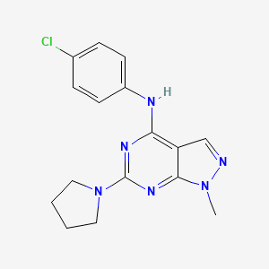 N-(4-chlorophenyl)-1-methyl-6-(pyrrolidin-1-yl)-1H-pyrazolo[3,4-d]pyrimidin-4-amine