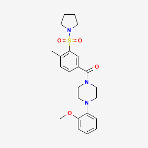 molecular formula C23H29N3O4S B12472860 [4-(2-Methoxyphenyl)piperazin-1-yl][4-methyl-3-(pyrrolidin-1-ylsulfonyl)phenyl]methanone 