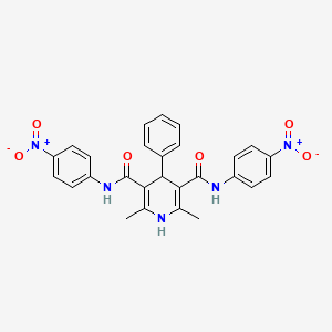 2,6-dimethyl-N3,N5-bis(4-nitrophenyl)-4-phenyl-1,4-dihydropyridine-3,5-dicarboxamide