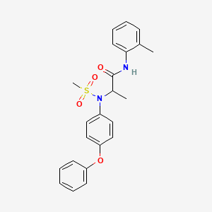 N-(2-Methylphenyl)-2-[N-(4-phenoxyphenyl)methanesulfonamido]propanamide