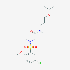 N-(3-isopropoxypropyl)-2-(N-methyl-5-chloro-2-methoxybenzenesulfonamido)acetamide