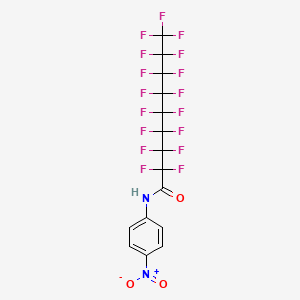 molecular formula C15H5F17N2O3 B12472892 2,2,3,3,4,4,5,5,6,6,7,7,8,8,9,9,9-heptadecafluoro-N-(4-nitrophenyl)nonanamide CAS No. 164796-46-7