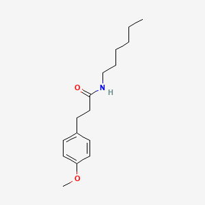 molecular formula C16H25NO2 B12472918 N-hexyl-3-(4-methoxyphenyl)propanamide 